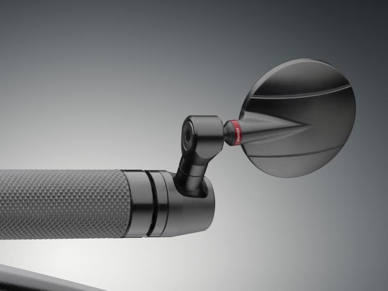 Rizoma SPY R specchio singolo diam. 94,5 mm omologato Nero - specchietti