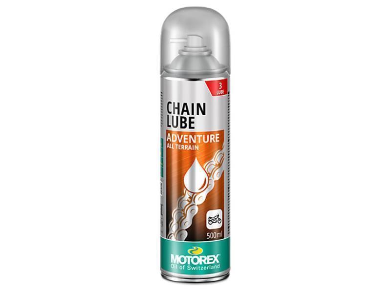 Motorex Chain lube Adventure Lubrificante bianco per catene enduro Spray 500ml / Enduro viaggio - lubrificanti e grasso catena