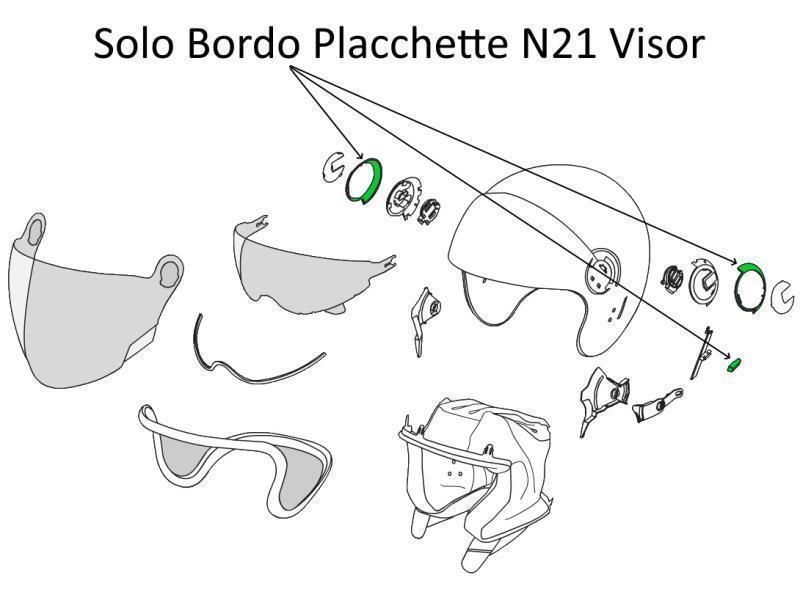 Nolan Cover bordo placchette N21 Visor Black - ricambi