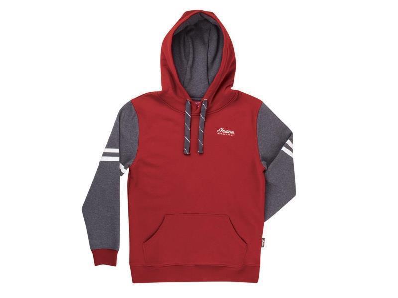 Indian Quilt Stitch Hoodie felpa donna con cappuccio Red - felpe