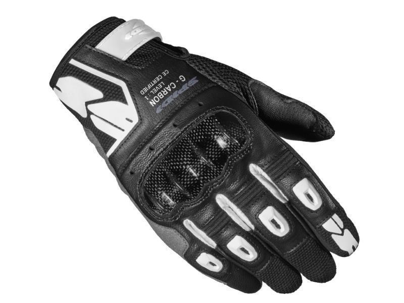Spidi G Carbon corti guanti moto donna Black / White - guanti in pelle