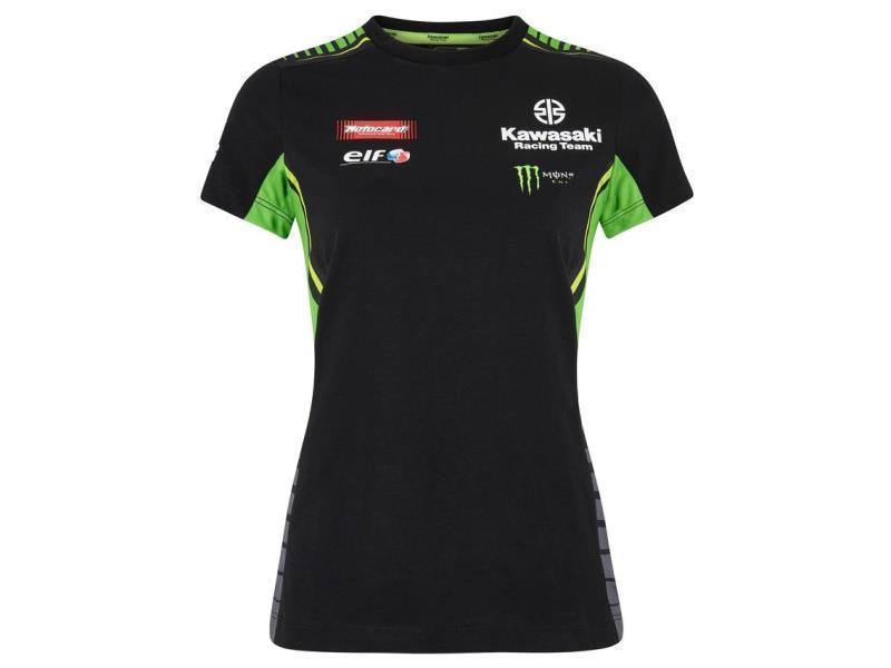TShirt e Polo Kawasaki T Shirt Kawasaki SBK 19 donna KRT WorldSBK Nero /  Verde da donna