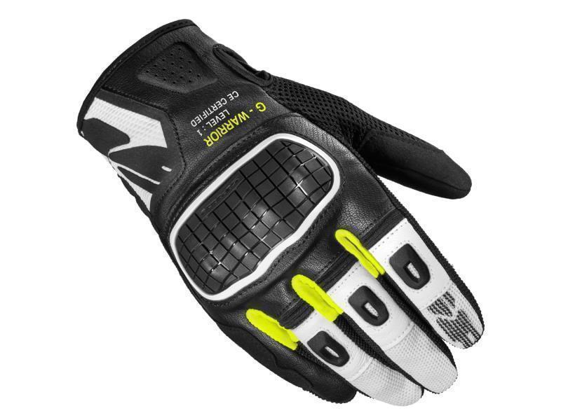 Spidi G Warrior guanti moto certificati EN13594 Nero / Giallo Fluo - guanti in tessuto