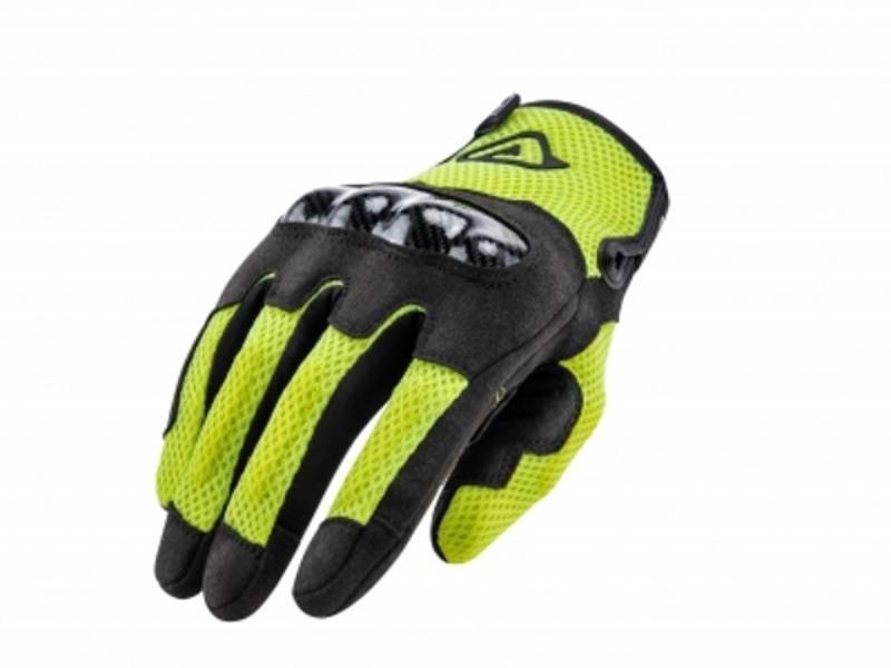 Acerbis Ramsey CE EN13594 My Vented guanti moto Nero / Giallo - guanti in tessuto