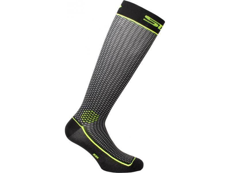 Sixs Long 2 calza da moto lunga tecnica Nero / Giallo - calze