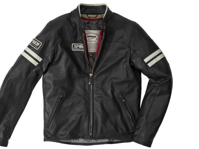 Spidi Vintage giacca moto Nero / Ghiaccio - giacche in pelle