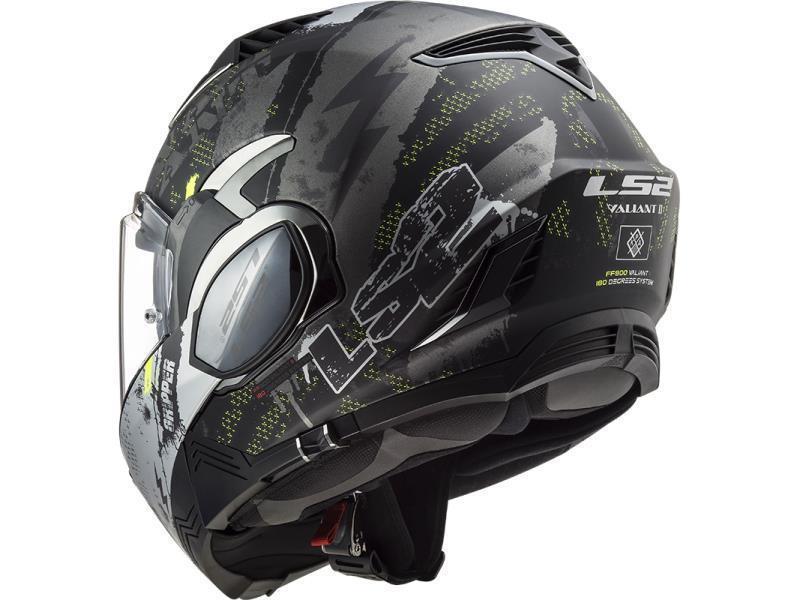 Caschi modulari LS2 FF900 Valiant II casco apribile con mentoniera  ribaltabile Gripper Matt Titanium