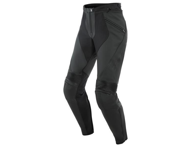 Dainese Pony 3 lady pantaloni moto in pelle da donna Black Matt - pantaloni in pelle