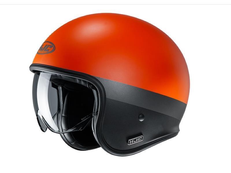 HJC V30 casco jet moto Perot MC7SF arancio - caschi jet