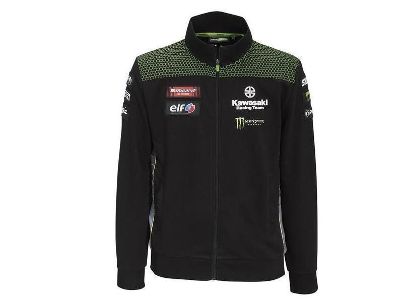 Felpe Kawasaki Felpa SBK 2020 con zip Nero / Verde da uomo