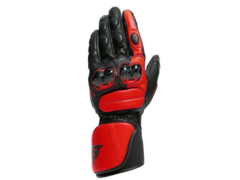 Dainese Impeto guanti moto sportivi Black / Lava Red - guanti in pelle