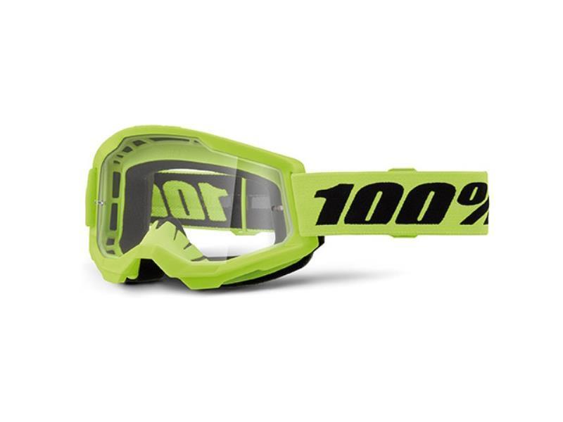 100% Strata 2 maschera cross Yellow / Lente trasparente - maschere occhiali e lenti di ricambio