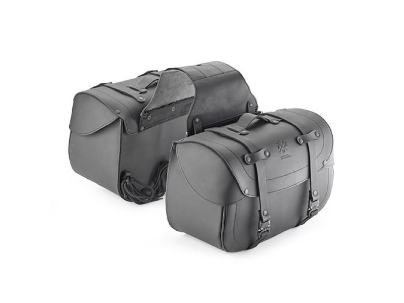 Kappa KMLW01 borse laterali stile Cafè Racer 28 lt. Nero - borse laterali 