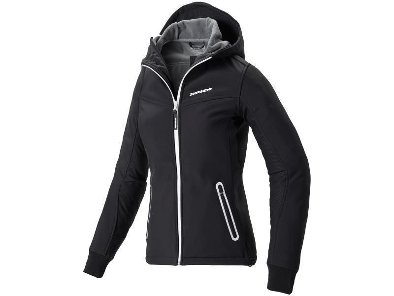 Spidi Hoodie Armor lady giacca moto donna Nero / Bianco - giacche in tessuto