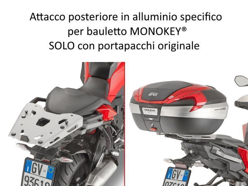 Givi SRA5138 attacco post per bauletto BMW S1000XR 20 / 24 Alluminio - portapacchi e portavaligie