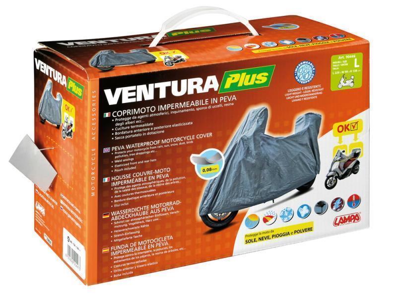 Lampa Ventura Plus coprimoto con sagoma bauletto e parabrezza Grigio - coprimoto