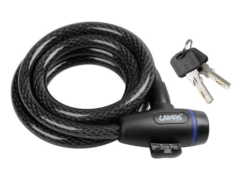 Lampa 90624 Club cavo antifurto in acciaio Ø 12 mm - 180 cm Nero - blocca disco e antifurti moto