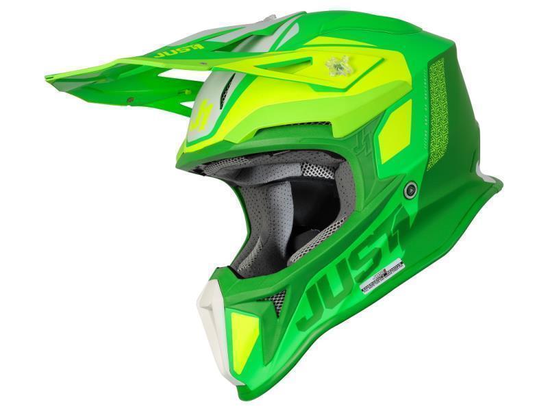 Just1 J18 MIPS casco moto cross Pulsar Fluo Lime / Green - caschi cross