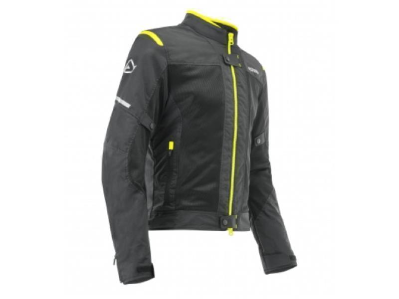 Acerbis Ramsey Vented CE giacca moto estiva Nero / Giallo - giacche in tessuto