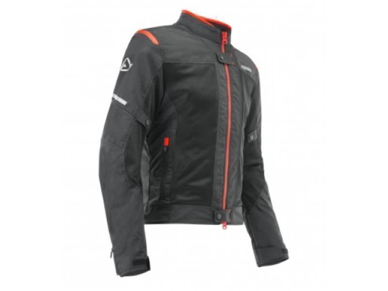 Acerbis Ramsey Vented CE giacca moto estiva Nero / Rosso - giacche in tessuto