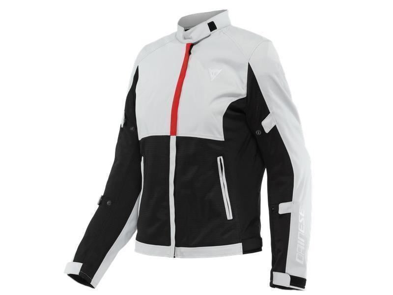 Dainese Risoluta Air Tex lady giacca moto donna Glacier-Gray/Lava-Red - giacche in tessuto