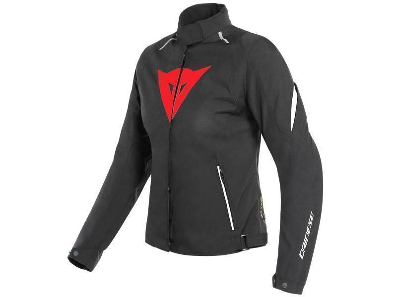 Dainese Laguna Seca 3 Lady D Dry giacca moto donna Black / Lava Red / White - giacche impermeabili