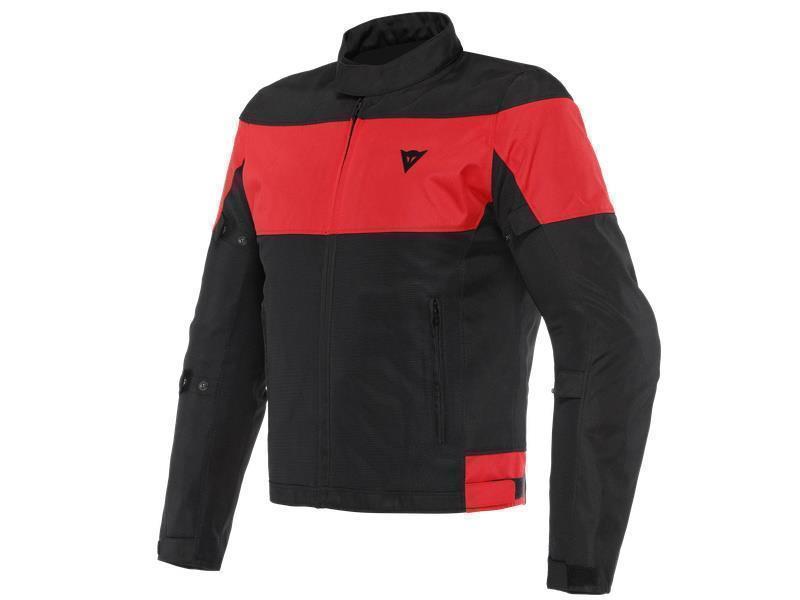 Dainese Elettrica Air tex giacca moto estiva Black / Black / Lava Red - giacche in tessuto