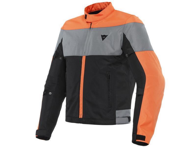 Dainese Elettrica Air tex giacca moto estiva Black / Flame Orange/ Grey - giacche in tessuto