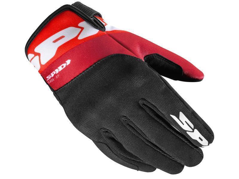 Spidi Flash KP guanti moto estivi Nero / Rosso - guanti in tessuto