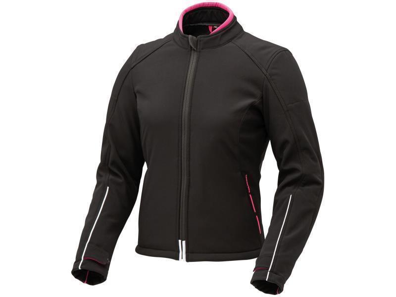 Tucano Ovetta CE giacca moto donna softshell antivento Nero / Fucsia - giacche in tessuto