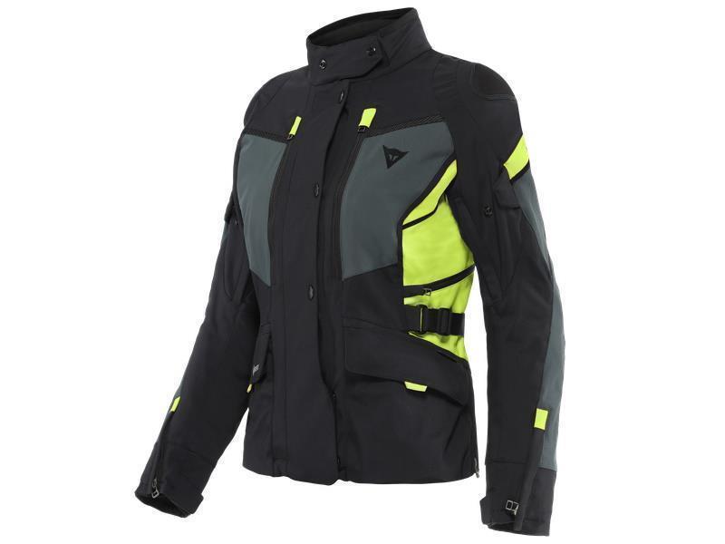 Dainese Carve Master 3 lady Gore Tex giacca moto donna touring Black / Ebony / Fluo Yellow - giacche impermeabili
