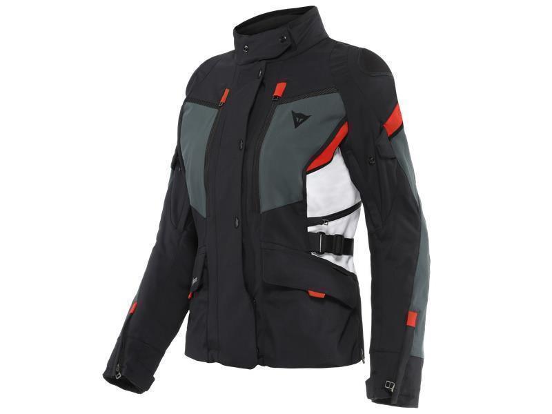 Dainese Carve Master 3 lady Gore Tex giacca moto donna touring Black / Ebony / Lava Red - giacche impermeabili