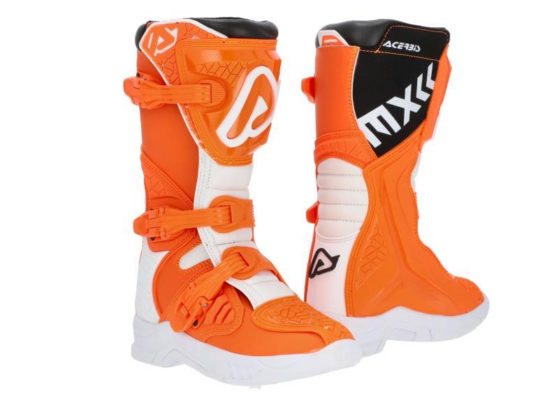 Acerbis X Team Kid stivali moto cross bambino Arancio / Bianco - stivali cross