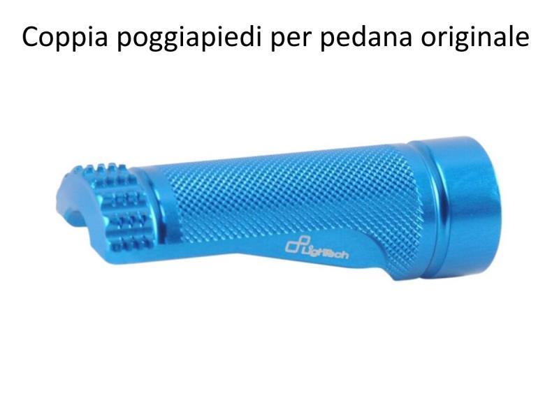Lightech FTP100 coppia poggiapiedi per pedane originali senza attacch Cobalto - pedane arretrate