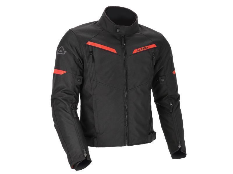 Acerbis X Street CE AA giacca moto 3 strati Nero / Rosso - giacche impermeabili