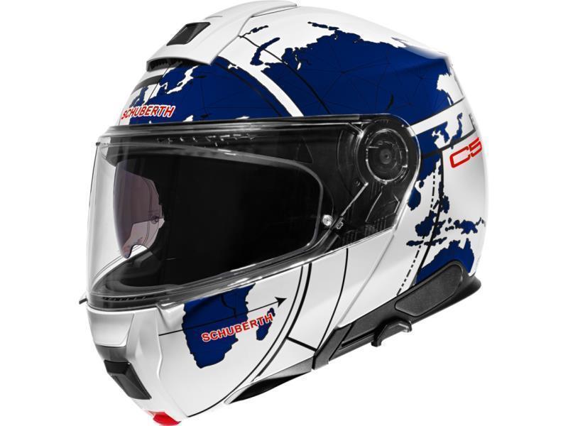 Schuberth C5 casco moto apribile Globe Blue - caschi modulari