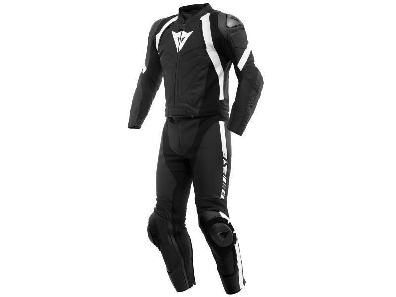 Dainese Avro 4 tuta moto divisibile 2 pezzi Black-Matt / White - tute in pelle divisibili