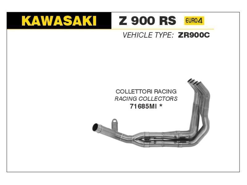 Arrow Collettori racing Kawasaki Z 900 RS 17 / 20  - scarichi e terminali