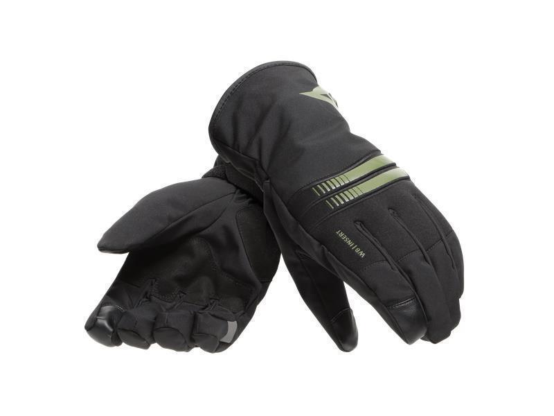 Dainese Plaza 3 D Dry guanti moto impermeabili Black / Bronze / Green - guanti impermeabili