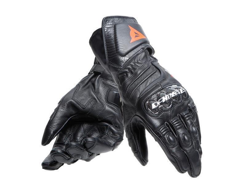 Dainese Carbon 4 long guanti moto sportivi Black / Black - guanti in pelle