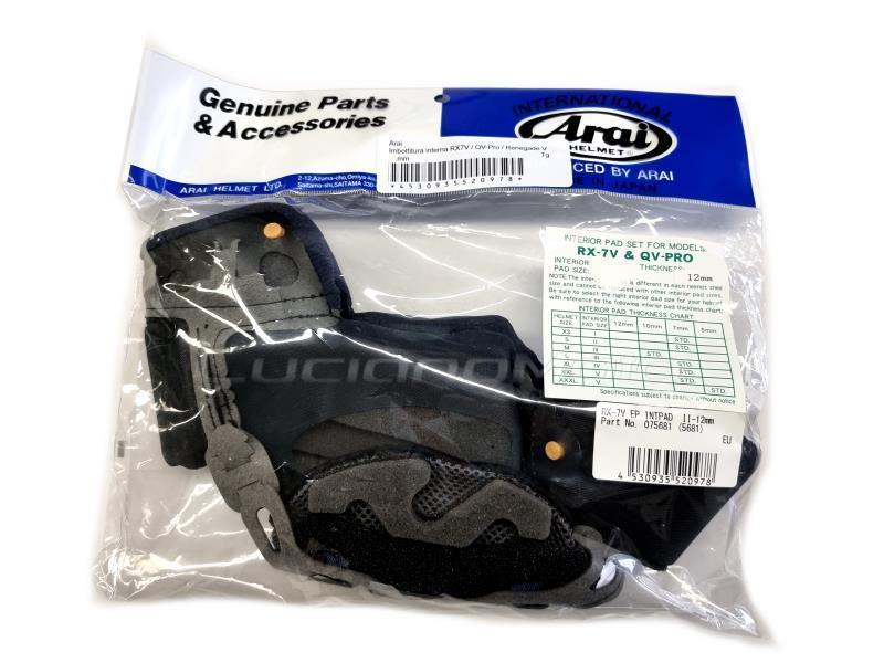 Arai Imbottitura interna RX7V / QV-Pro / Renegade V 12mm - ricambi