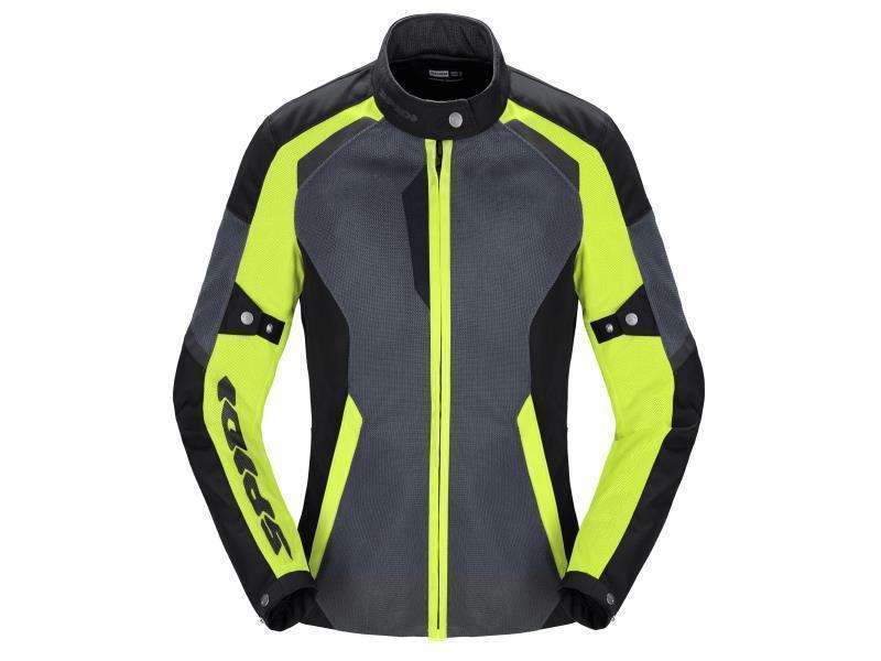 Spidi Tek Net lady giacca moto donna traforata estiva Nero / Giallo fluo - giacche in tessuto