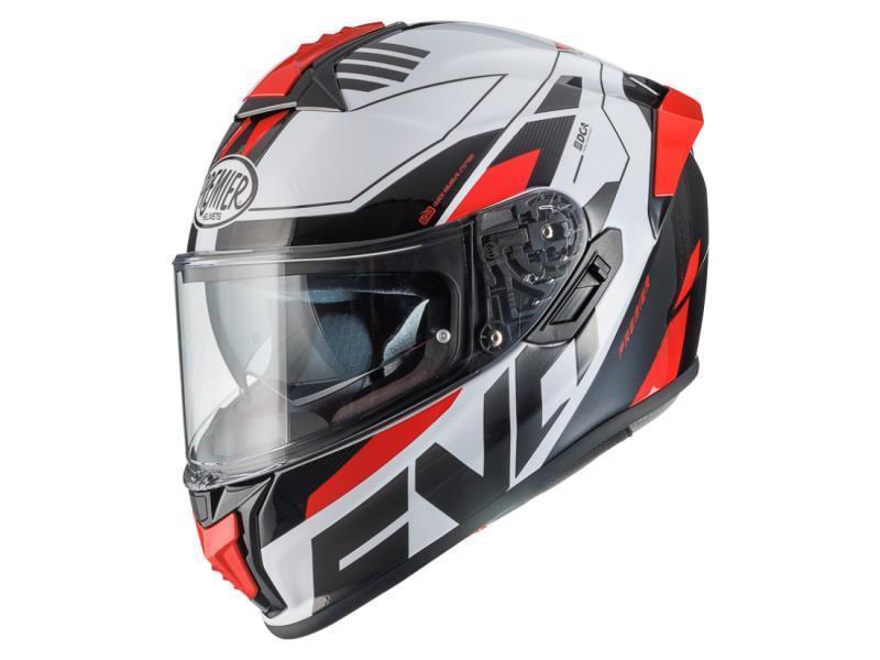 Premier Evoluzione casco moto ECE 22.06 PR8  Bianco / Rosso / Nero - caschi integrali