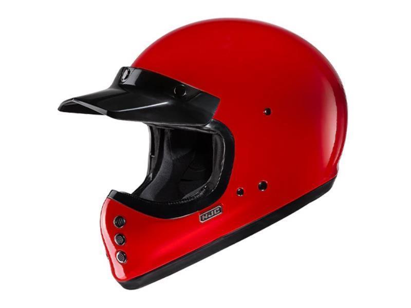 HJC V60 casco enduro retrò ECE 22.06 Deep Red - caschi integrali