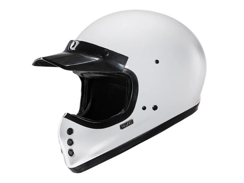 HJC V60 casco enduro retrò ECE 22.06 Bianco - caschi integrali