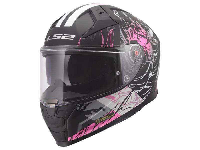 LS2 FF811 Vector II ECE 22.06 casco moto Darflo Matt Black Pink - caschi integrali