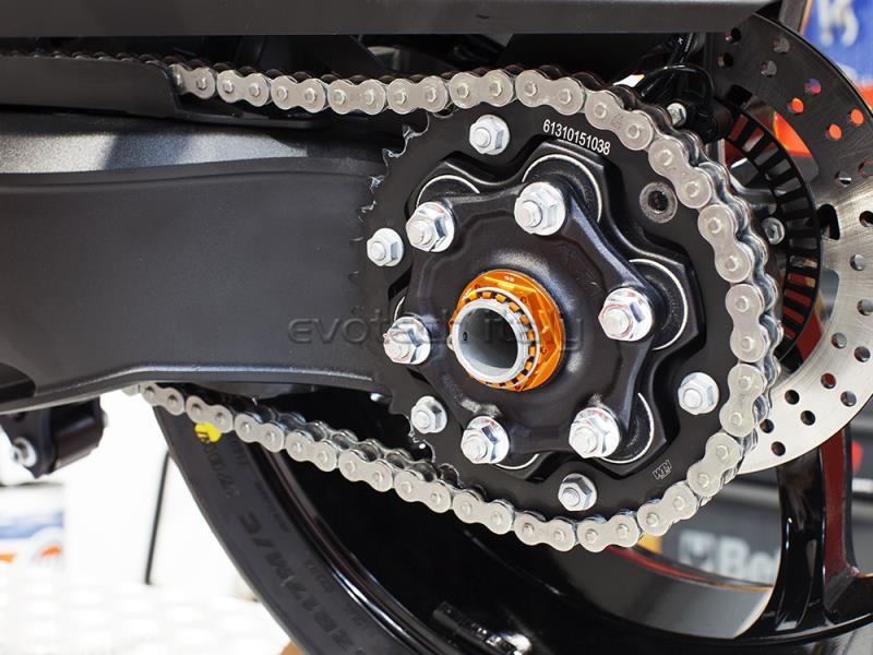 Evotech Dado porta corona KTM Superduke R 1290 Arancio - viteria