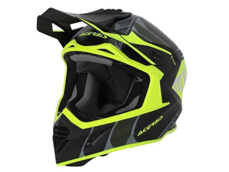 Acerbis X Track 2206 casco moto Nero / Giallo fluo - caschi cross