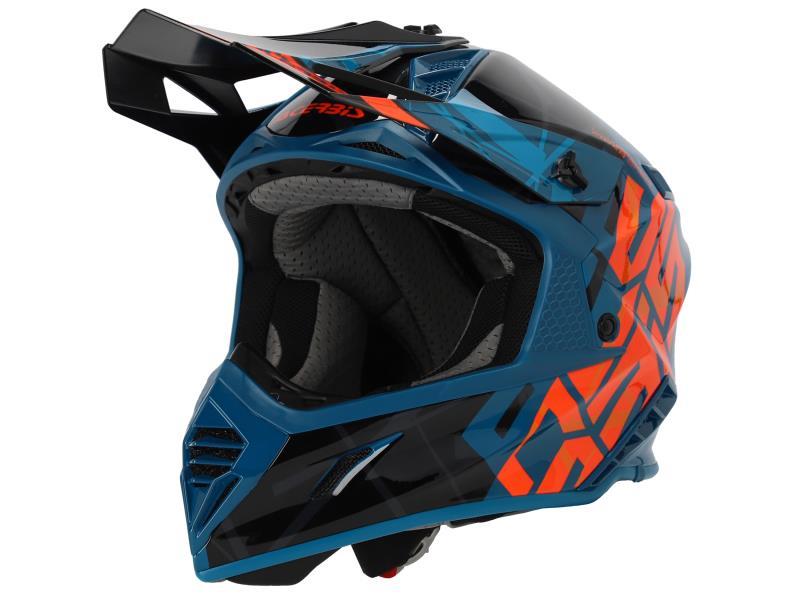 Acerbis X Track 2206 casco moto Nero / Turchese verde - caschi cross