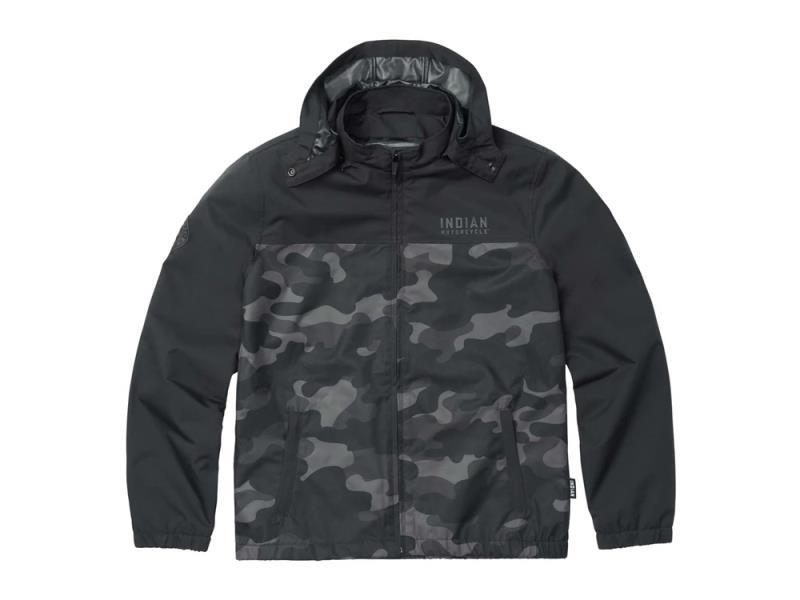 Indian Men's Casual Camo giacca Black - giacche in tessuto